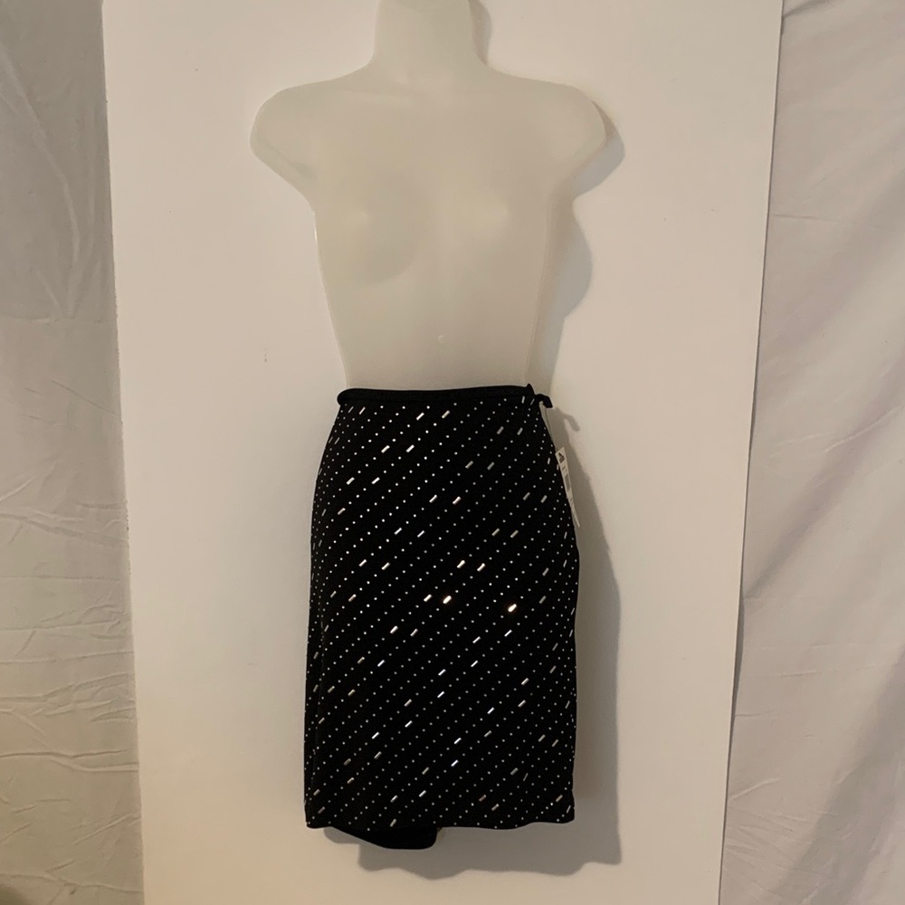 Calvin Klein Black Skirt with White Dots